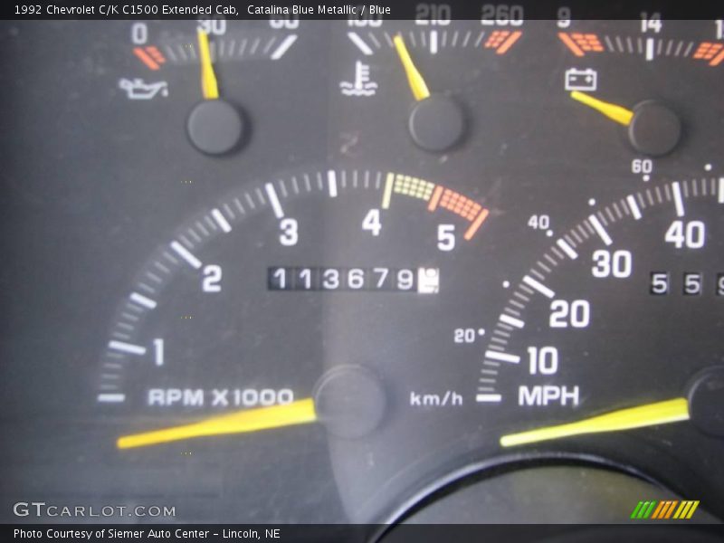 Catalina Blue Metallic / Blue 1992 Chevrolet C/K C1500 Extended Cab