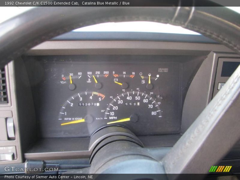 Catalina Blue Metallic / Blue 1992 Chevrolet C/K C1500 Extended Cab