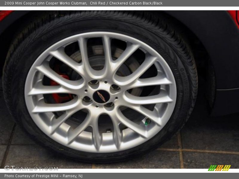 Chili Red / Checkered Carbon Black/Black 2009 Mini Cooper John Cooper Works Clubman