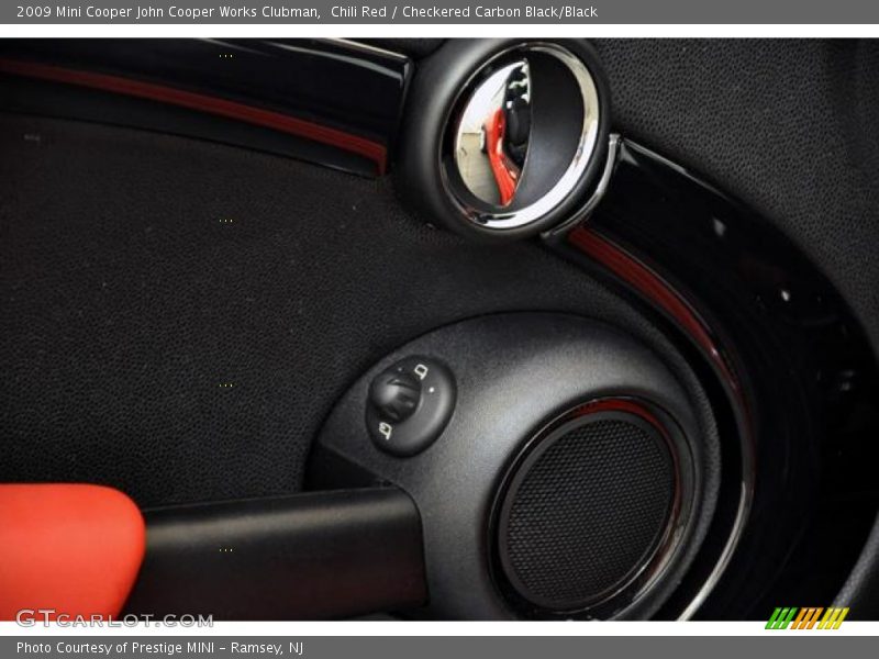 Chili Red / Checkered Carbon Black/Black 2009 Mini Cooper John Cooper Works Clubman