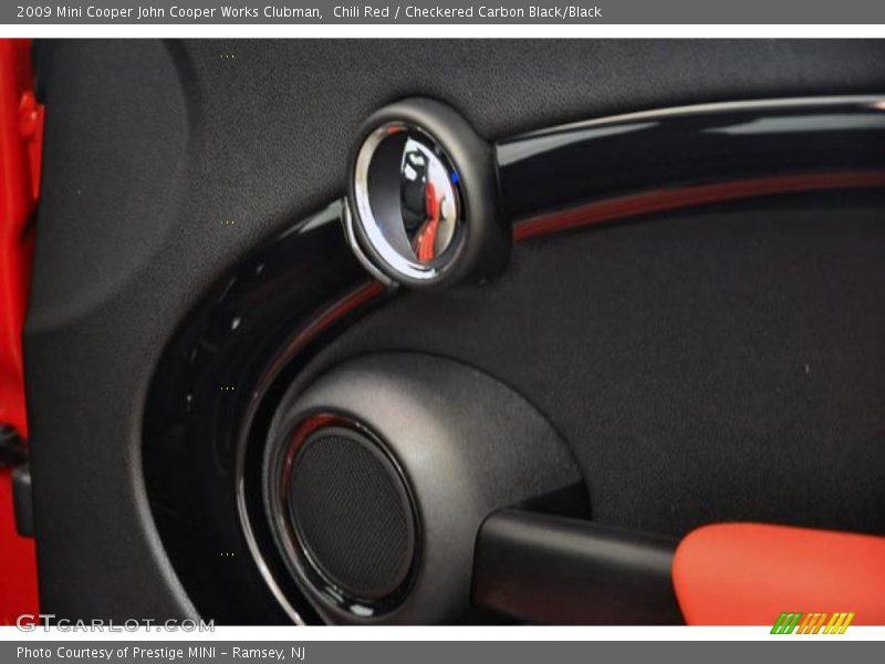Chili Red / Checkered Carbon Black/Black 2009 Mini Cooper John Cooper Works Clubman