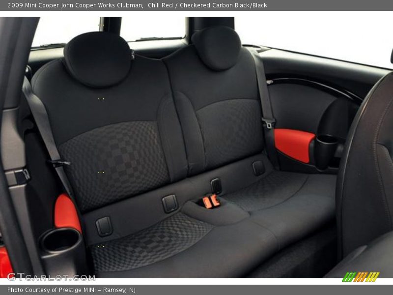 Chili Red / Checkered Carbon Black/Black 2009 Mini Cooper John Cooper Works Clubman