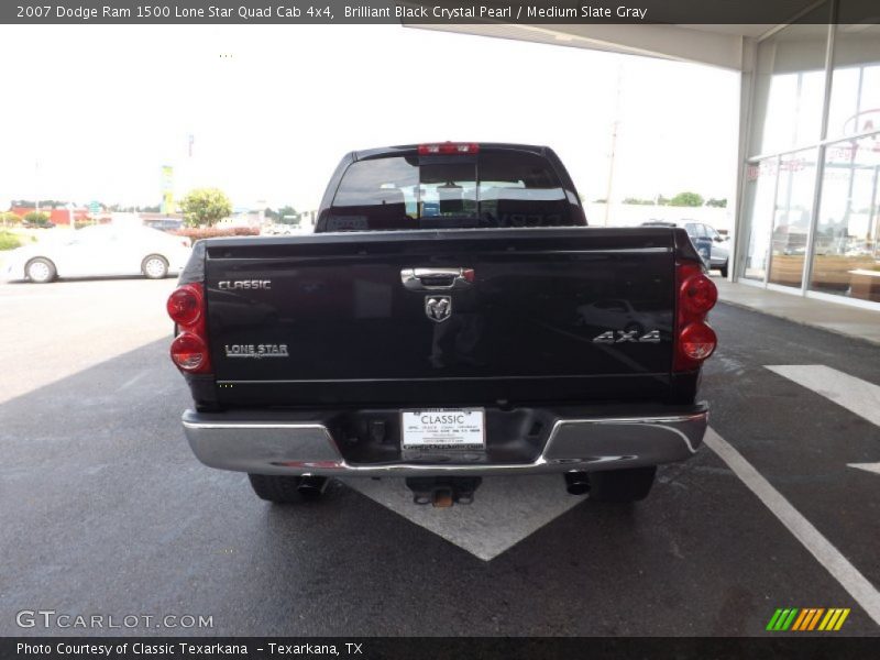 Brilliant Black Crystal Pearl / Medium Slate Gray 2007 Dodge Ram 1500 Lone Star Quad Cab 4x4