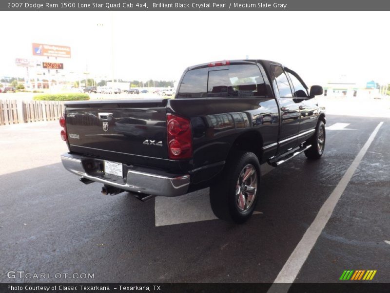 Brilliant Black Crystal Pearl / Medium Slate Gray 2007 Dodge Ram 1500 Lone Star Quad Cab 4x4
