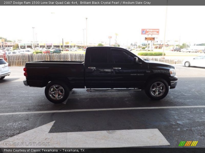 Brilliant Black Crystal Pearl / Medium Slate Gray 2007 Dodge Ram 1500 Lone Star Quad Cab 4x4