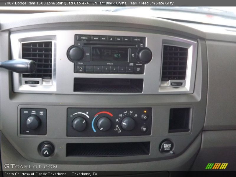 Brilliant Black Crystal Pearl / Medium Slate Gray 2007 Dodge Ram 1500 Lone Star Quad Cab 4x4