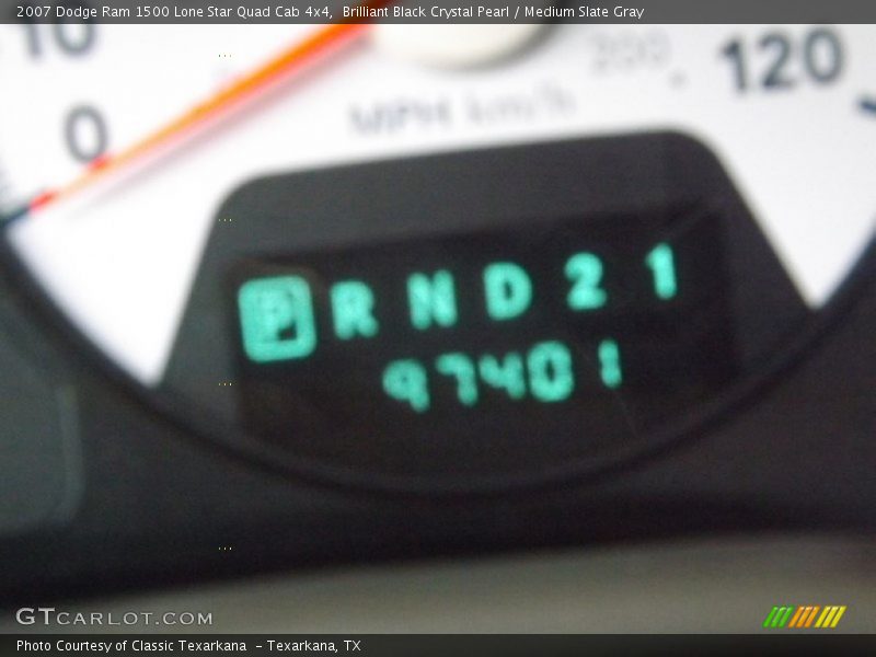 Brilliant Black Crystal Pearl / Medium Slate Gray 2007 Dodge Ram 1500 Lone Star Quad Cab 4x4