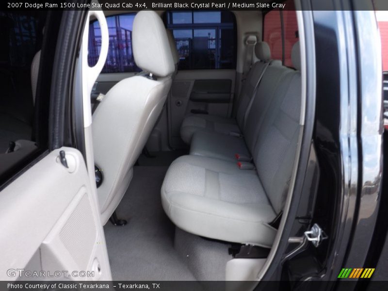 Brilliant Black Crystal Pearl / Medium Slate Gray 2007 Dodge Ram 1500 Lone Star Quad Cab 4x4