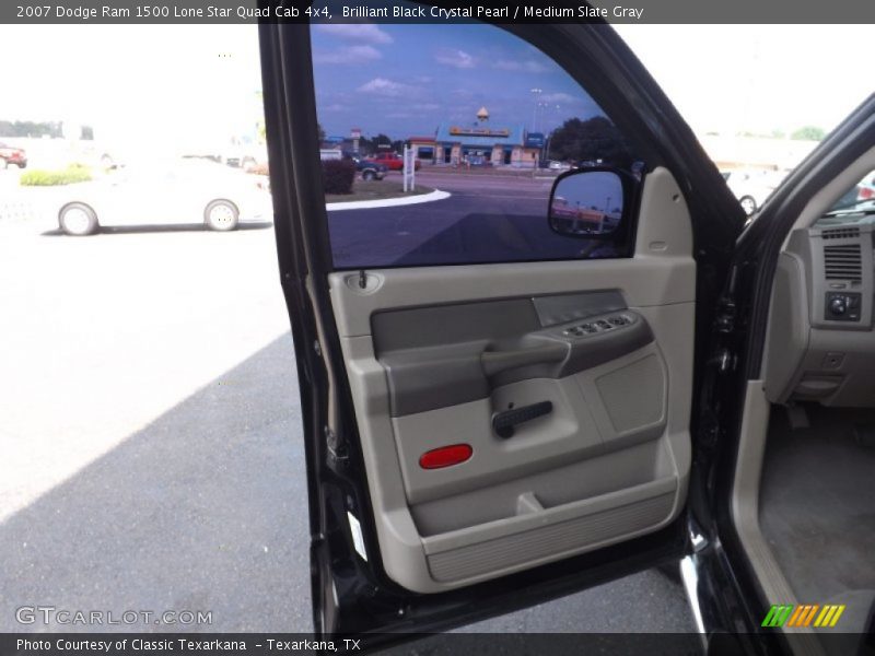 Brilliant Black Crystal Pearl / Medium Slate Gray 2007 Dodge Ram 1500 Lone Star Quad Cab 4x4