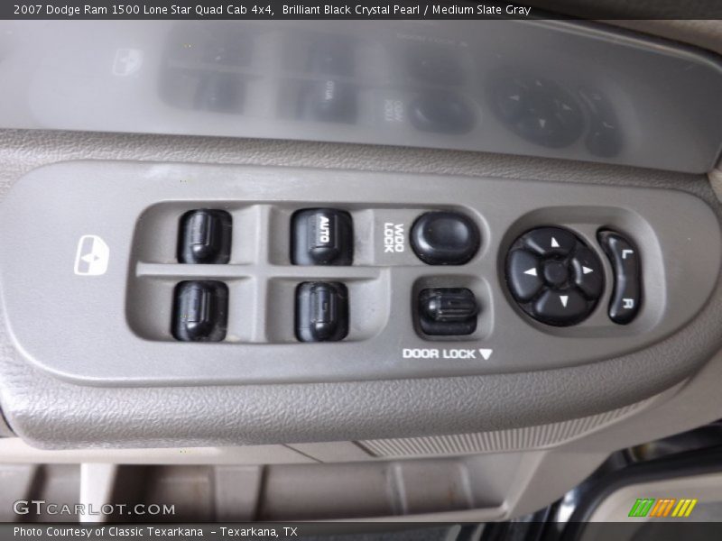 Brilliant Black Crystal Pearl / Medium Slate Gray 2007 Dodge Ram 1500 Lone Star Quad Cab 4x4