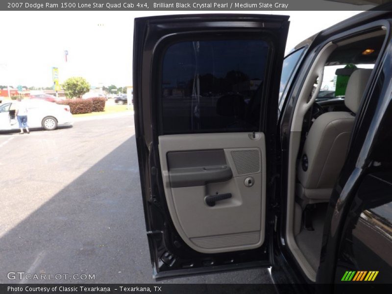 Brilliant Black Crystal Pearl / Medium Slate Gray 2007 Dodge Ram 1500 Lone Star Quad Cab 4x4