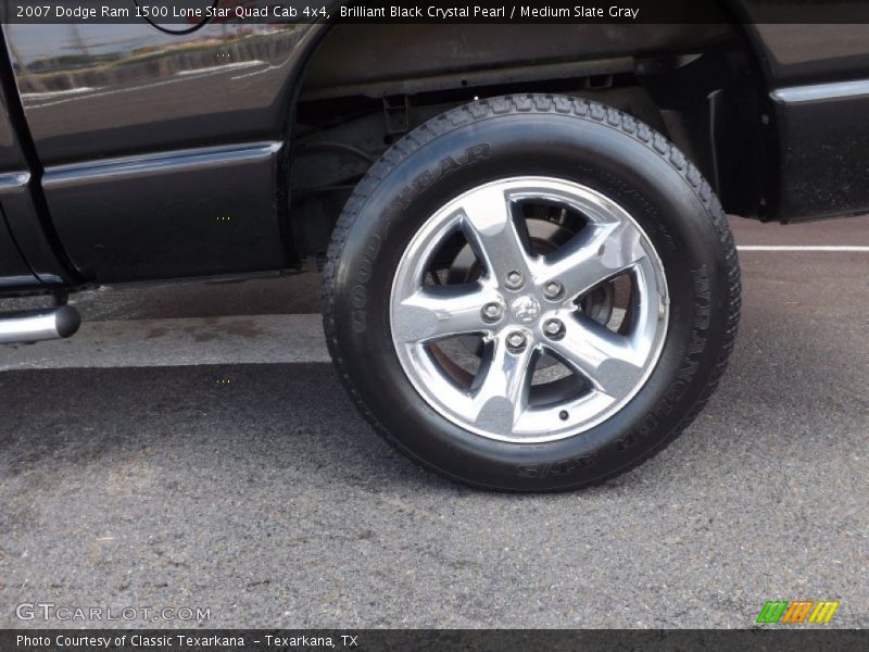 Brilliant Black Crystal Pearl / Medium Slate Gray 2007 Dodge Ram 1500 Lone Star Quad Cab 4x4