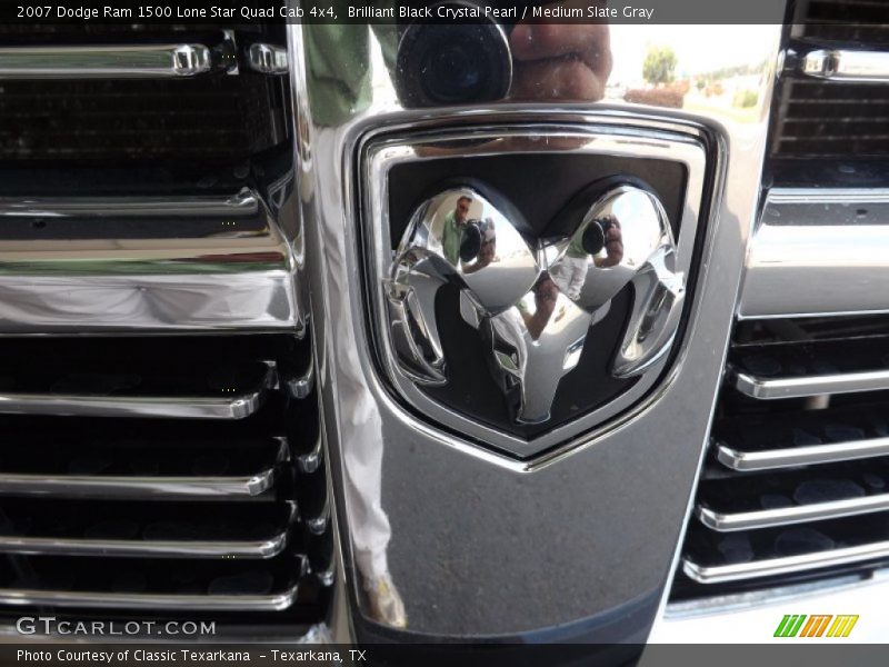 Brilliant Black Crystal Pearl / Medium Slate Gray 2007 Dodge Ram 1500 Lone Star Quad Cab 4x4
