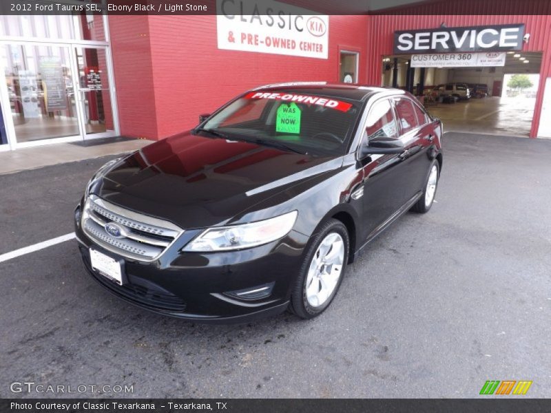 Ebony Black / Light Stone 2012 Ford Taurus SEL