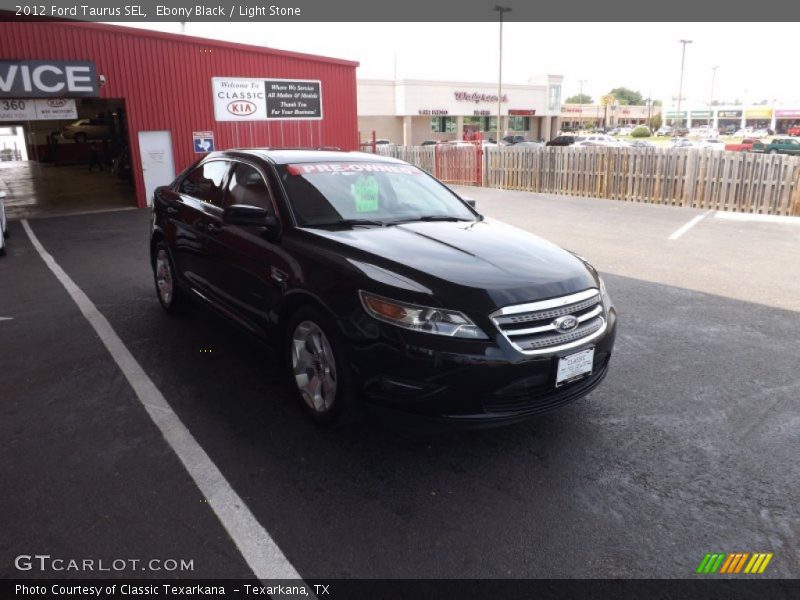 Ebony Black / Light Stone 2012 Ford Taurus SEL
