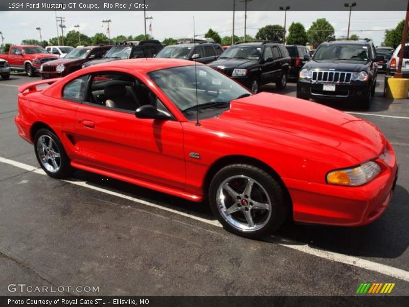 Rio Red / Grey 1994 Ford Mustang GT Coupe