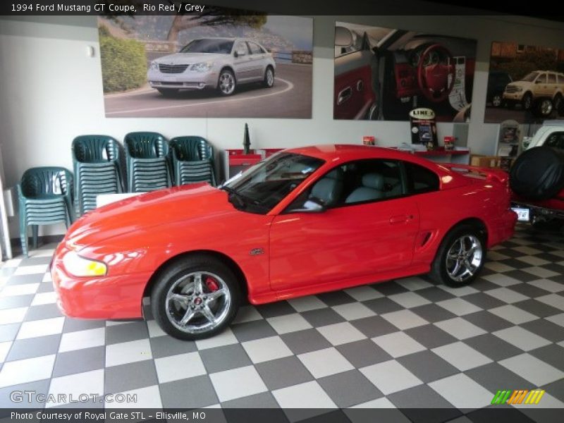 Rio Red / Grey 1994 Ford Mustang GT Coupe