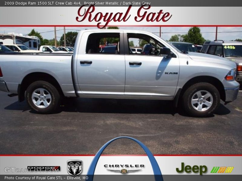 Bright Silver Metallic / Dark Slate Gray 2009 Dodge Ram 1500 SLT Crew Cab 4x4