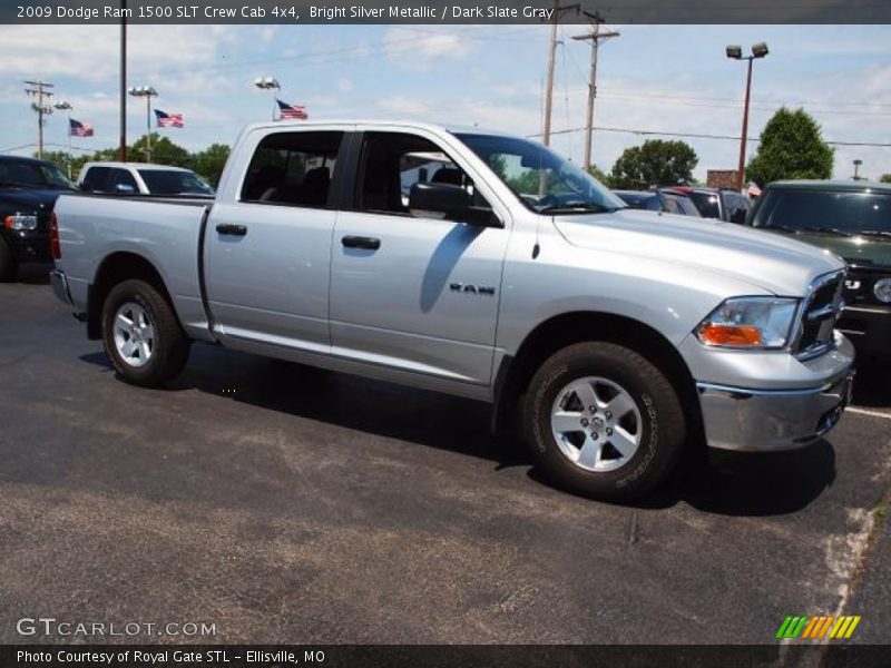 Bright Silver Metallic / Dark Slate Gray 2009 Dodge Ram 1500 SLT Crew Cab 4x4