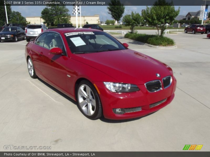 Crimson Red / Cream Beige 2007 BMW 3 Series 335i Convertible