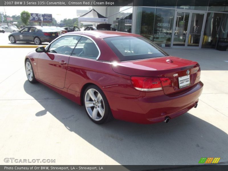 Crimson Red / Cream Beige 2007 BMW 3 Series 335i Convertible