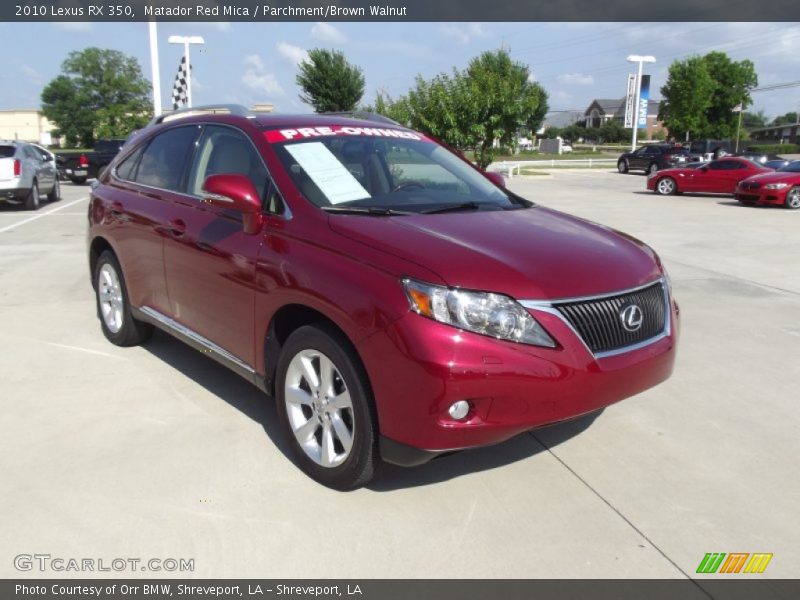 Matador Red Mica / Parchment/Brown Walnut 2010 Lexus RX 350