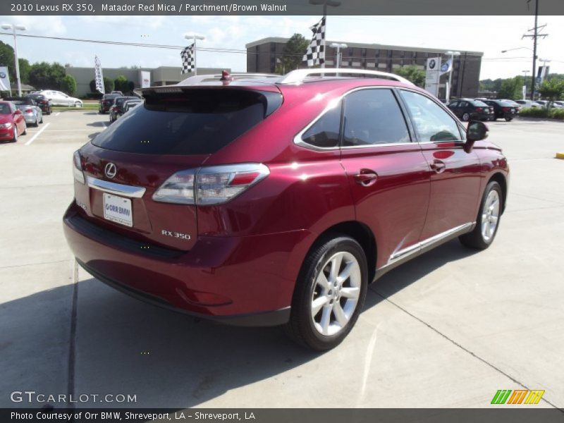 Matador Red Mica / Parchment/Brown Walnut 2010 Lexus RX 350