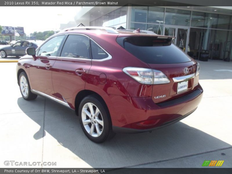 Matador Red Mica / Parchment/Brown Walnut 2010 Lexus RX 350