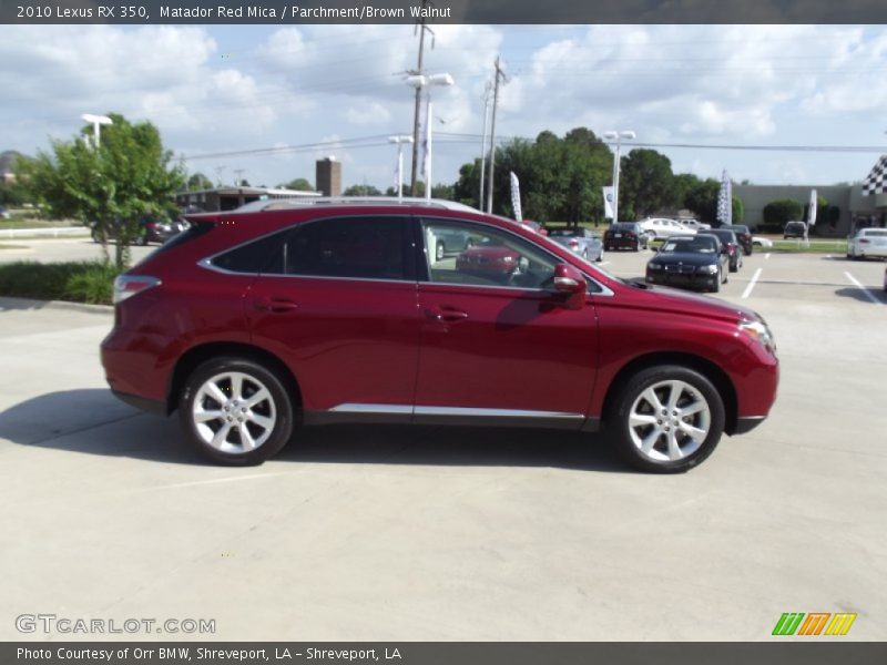 Matador Red Mica / Parchment/Brown Walnut 2010 Lexus RX 350