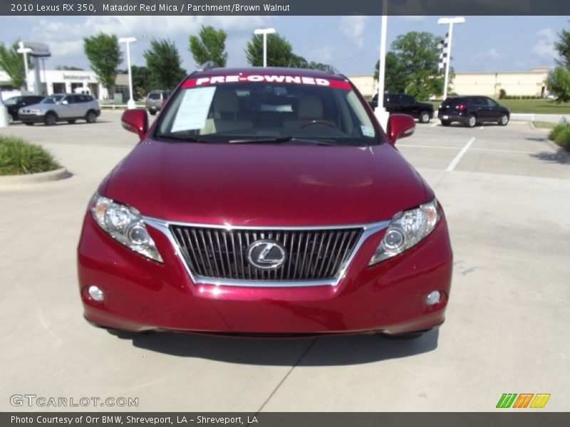 Matador Red Mica / Parchment/Brown Walnut 2010 Lexus RX 350