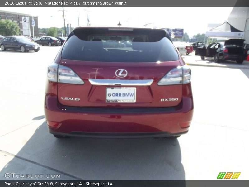 Matador Red Mica / Parchment/Brown Walnut 2010 Lexus RX 350