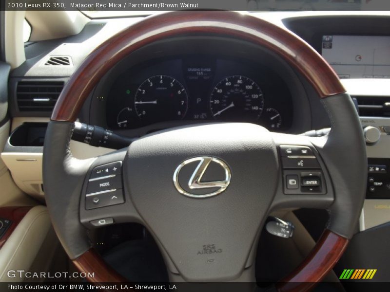 Matador Red Mica / Parchment/Brown Walnut 2010 Lexus RX 350