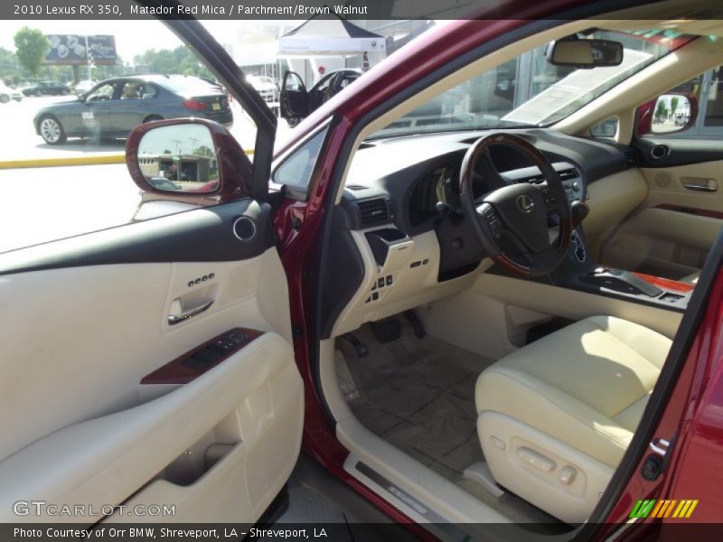 Matador Red Mica / Parchment/Brown Walnut 2010 Lexus RX 350