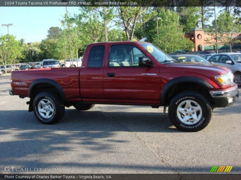 Impulse Red Pearl / Oak 2004 Toyota Tacoma V6 PreRunner TRD Xtracab