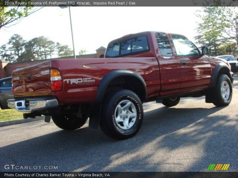 Impulse Red Pearl / Oak 2004 Toyota Tacoma V6 PreRunner TRD Xtracab