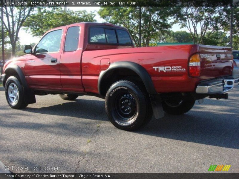 Impulse Red Pearl / Oak 2004 Toyota Tacoma V6 PreRunner TRD Xtracab