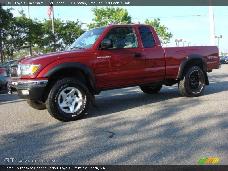 Impulse Red Pearl / Oak 2004 Toyota Tacoma V6 PreRunner TRD Xtracab