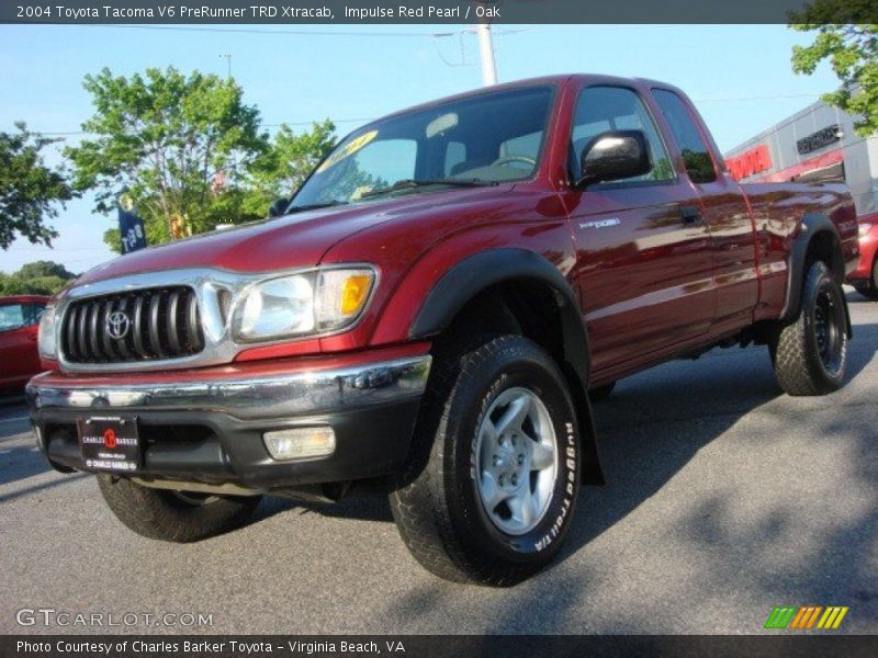 Impulse Red Pearl / Oak 2004 Toyota Tacoma V6 PreRunner TRD Xtracab
