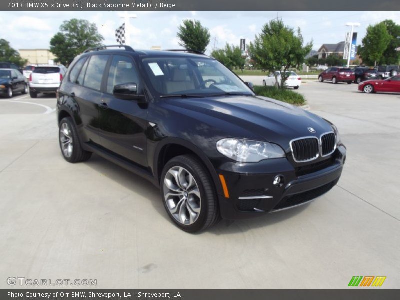 Black Sapphire Metallic / Beige 2013 BMW X5 xDrive 35i