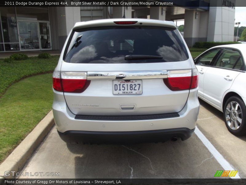 Bright Silver Metallic / Dark Graystone/Medium Graystone 2011 Dodge Durango Express 4x4