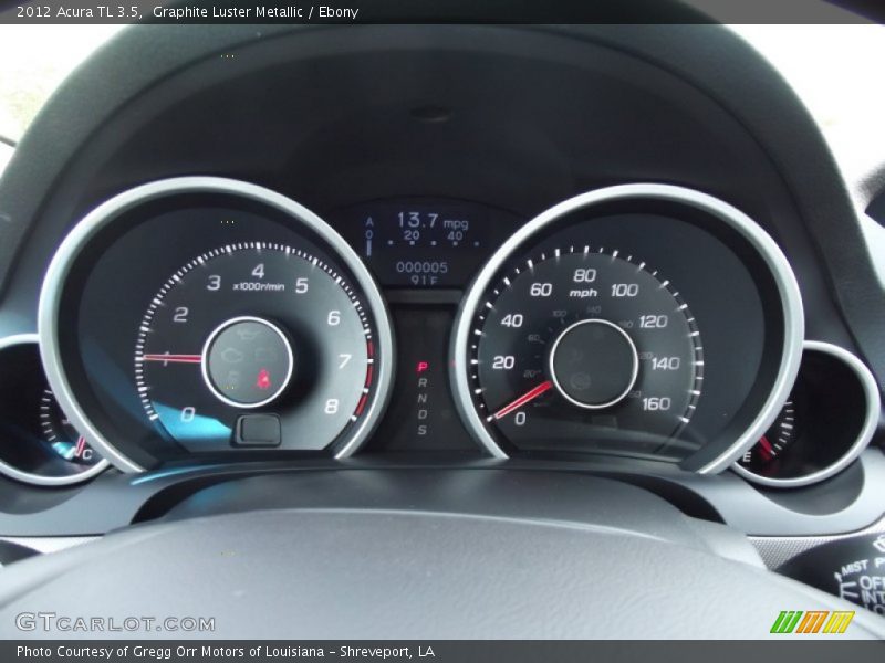 Graphite Luster Metallic / Ebony 2012 Acura TL 3.5