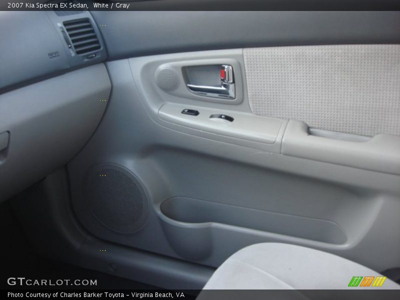 White / Gray 2007 Kia Spectra EX Sedan