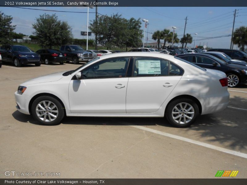 Candy White / Cornsilk Beige 2012 Volkswagen Jetta SE Sedan