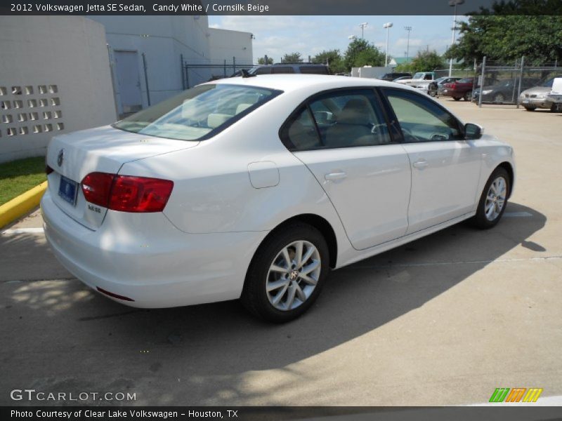 Candy White / Cornsilk Beige 2012 Volkswagen Jetta SE Sedan