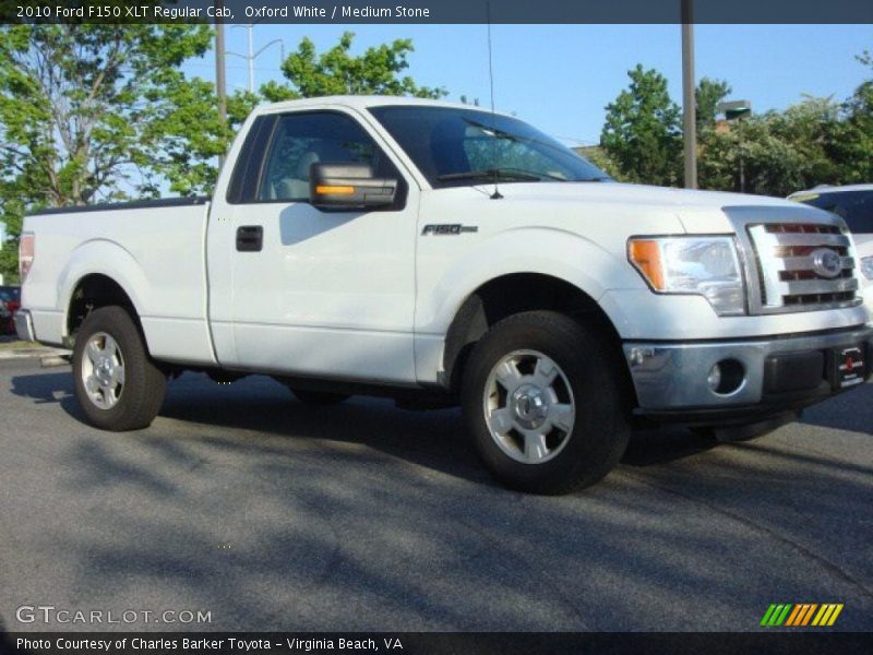 Oxford White / Medium Stone 2010 Ford F150 XLT Regular Cab