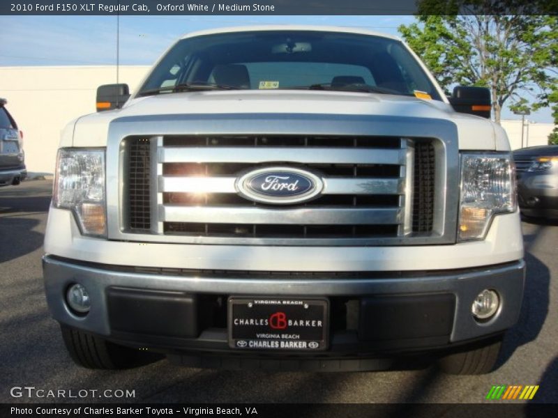 Oxford White / Medium Stone 2010 Ford F150 XLT Regular Cab