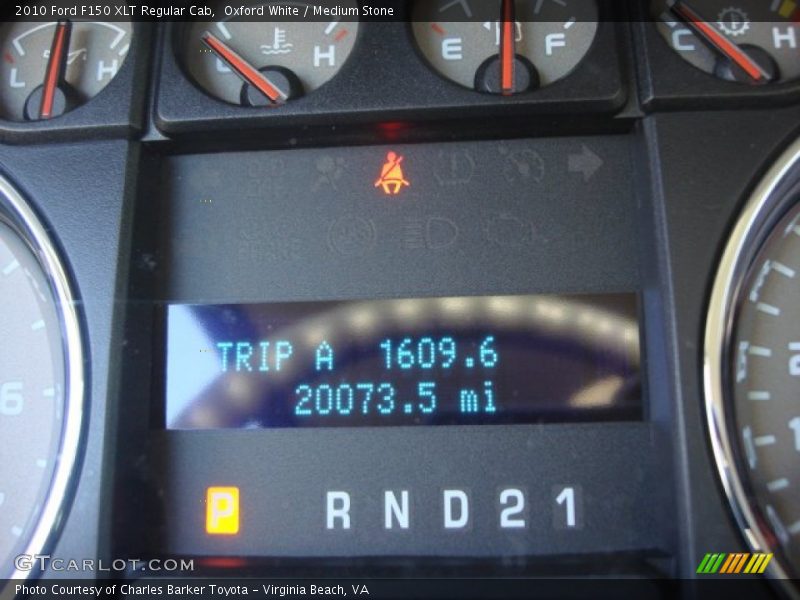 Oxford White / Medium Stone 2010 Ford F150 XLT Regular Cab