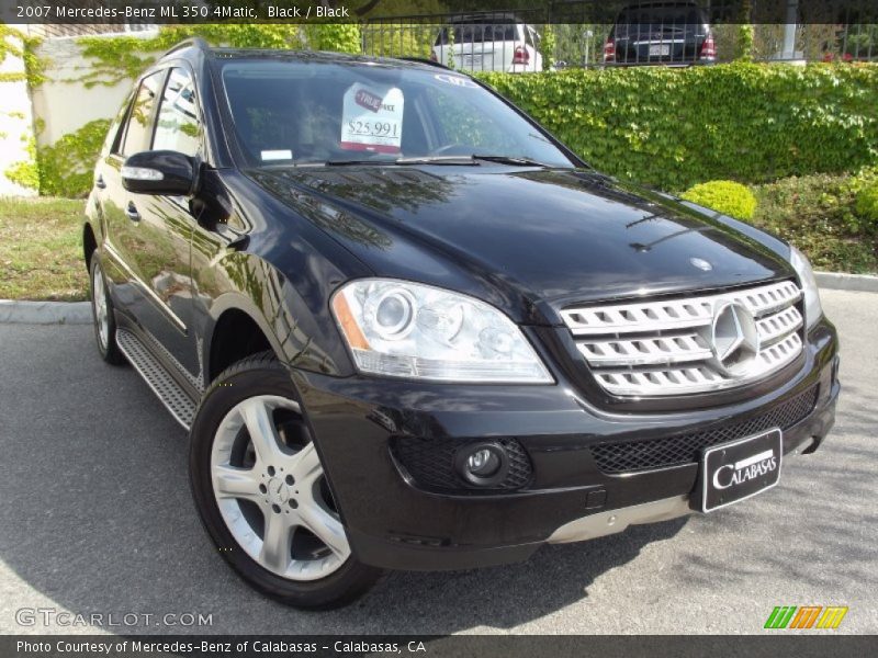 Black / Black 2007 Mercedes-Benz ML 350 4Matic