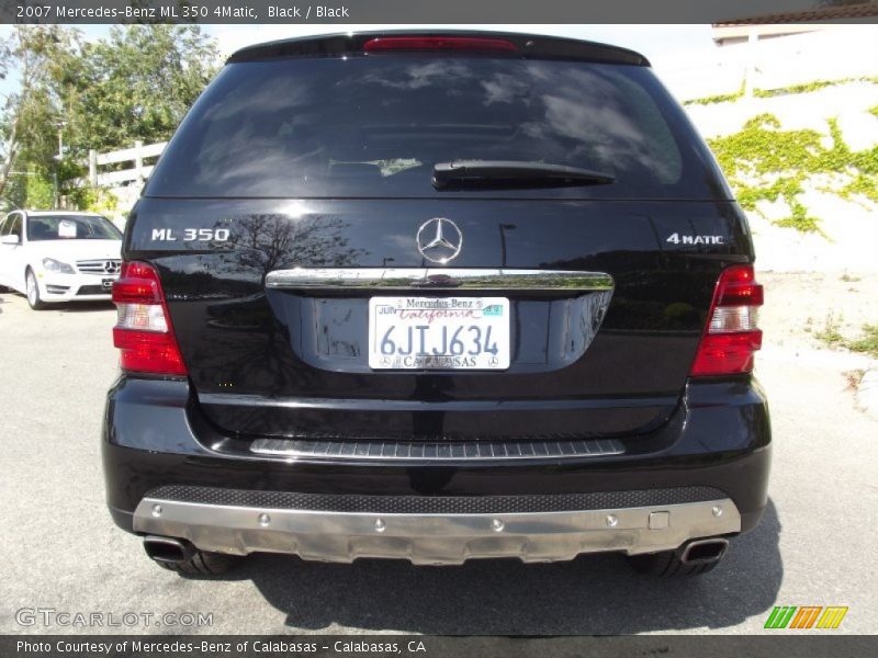 Black / Black 2007 Mercedes-Benz ML 350 4Matic