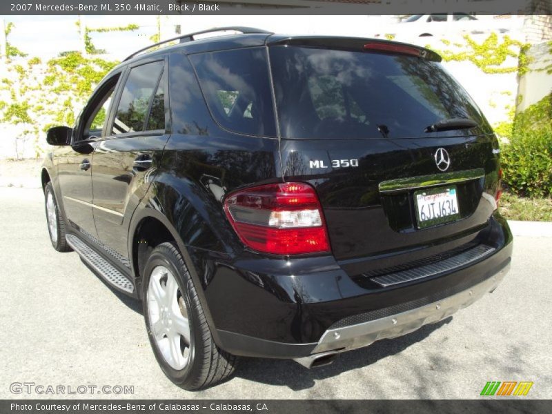 Black / Black 2007 Mercedes-Benz ML 350 4Matic